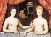 School of Fontainebleau Gabrielle d'Estrees and One of he Sisters in the Bath china oil painting reproduction